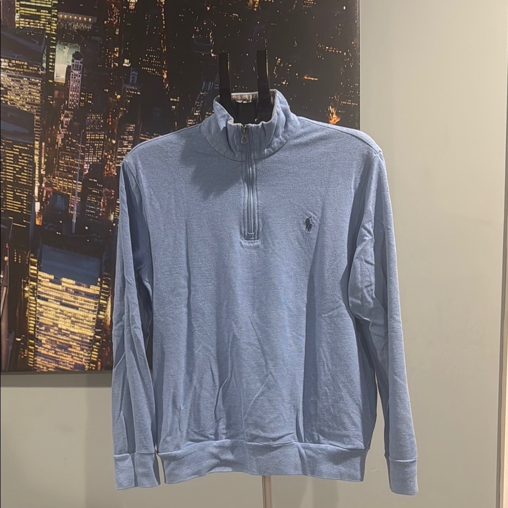 Men's Blue Quarter-Zip Sweater